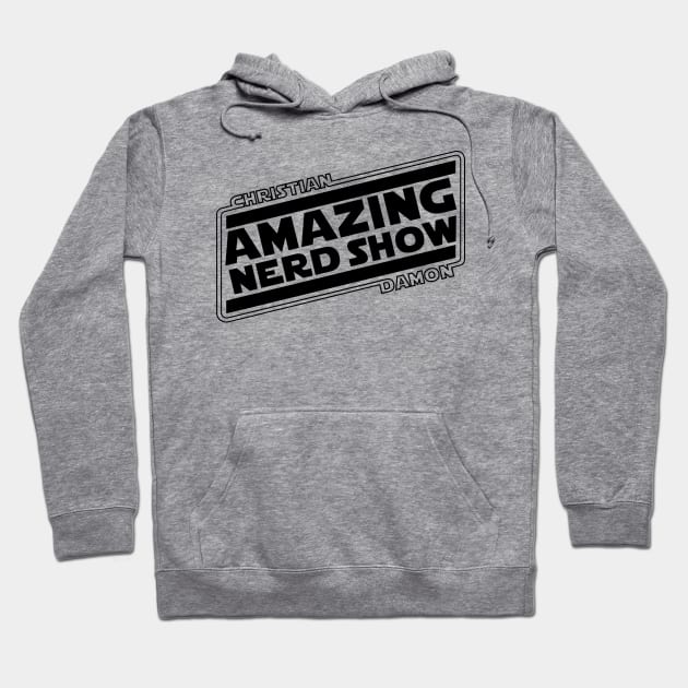 The Amazing Nerd Logo! (Black) Hoodie by The Amazing Nerd Show 